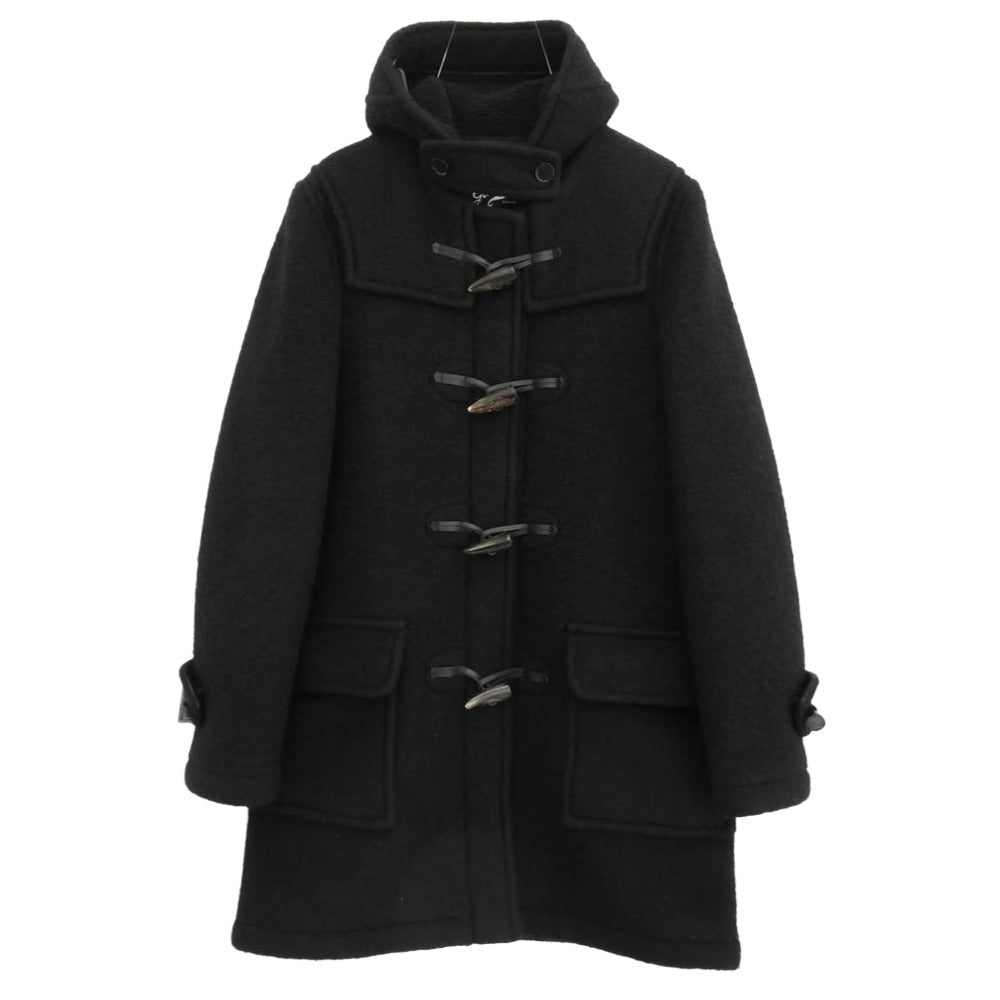 Gloverall グローバーオール x BEAMS 英国製 ビームス 裏ボア ウール ダッフルコート ブラック系 S【中古】