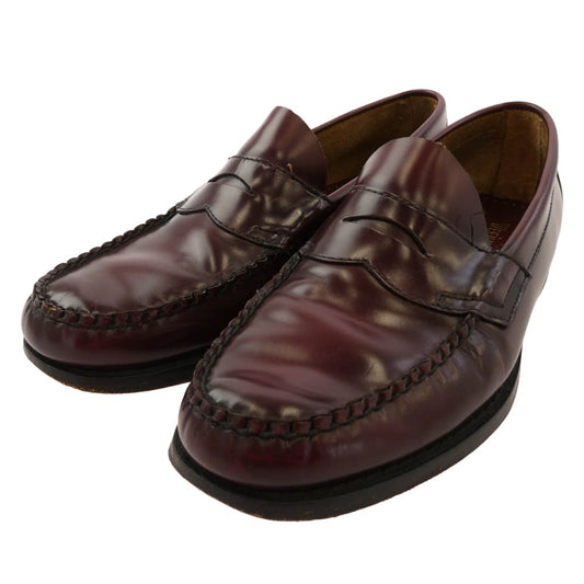 G.H.BASS & COMPANY ジーエイチバス レザー コインローファー ワインレッド系 7【中古】