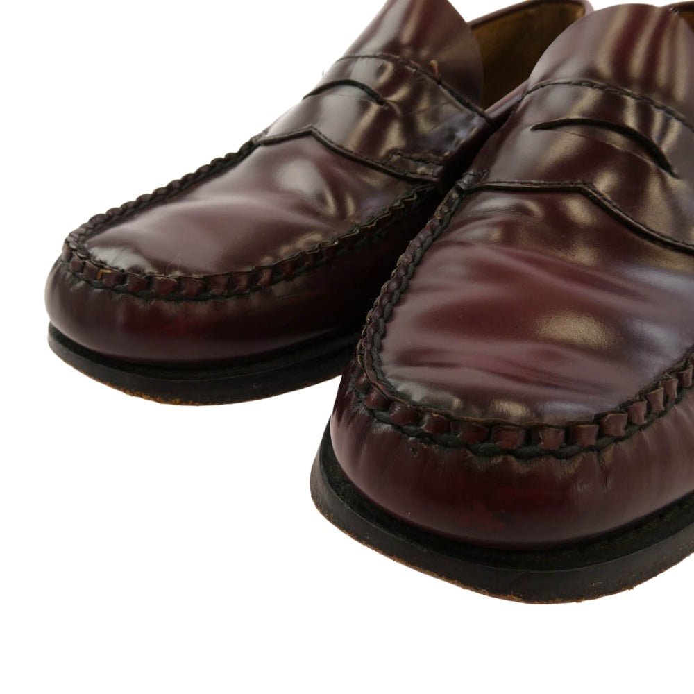 G.H.BASS & COMPANY ジーエイチバス レザー コインローファー ワインレッド系 7【中古】