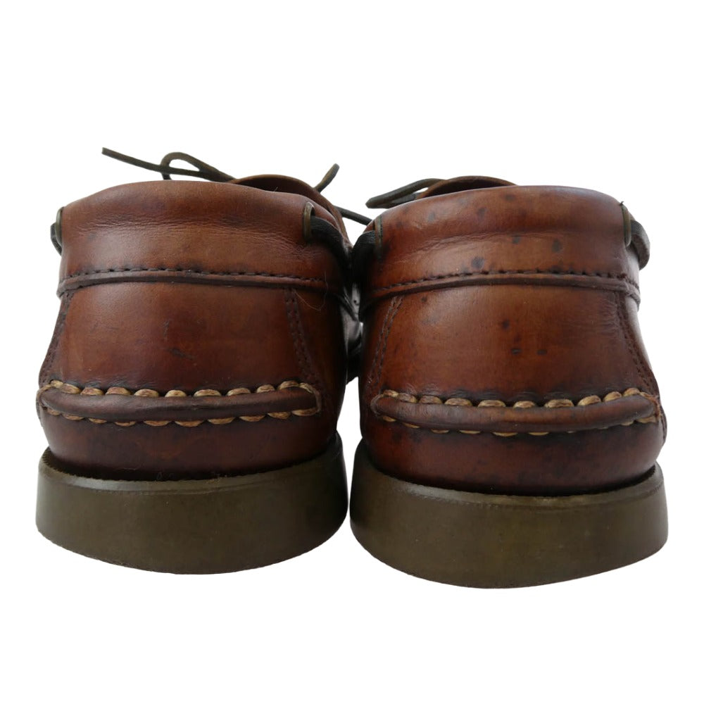 Paraboot パラブーツ BARTH MARINE バース レザー デッキシューズ ブラウン系 UK6.5【中古】