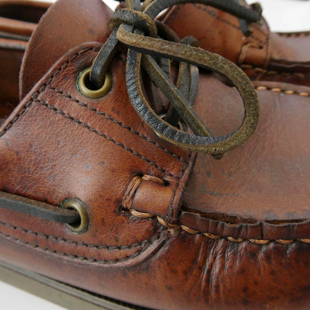 Paraboot パラブーツ BARTH MARINE バース レザー デッキシューズ ブラウン系 UK6.5【中古】
