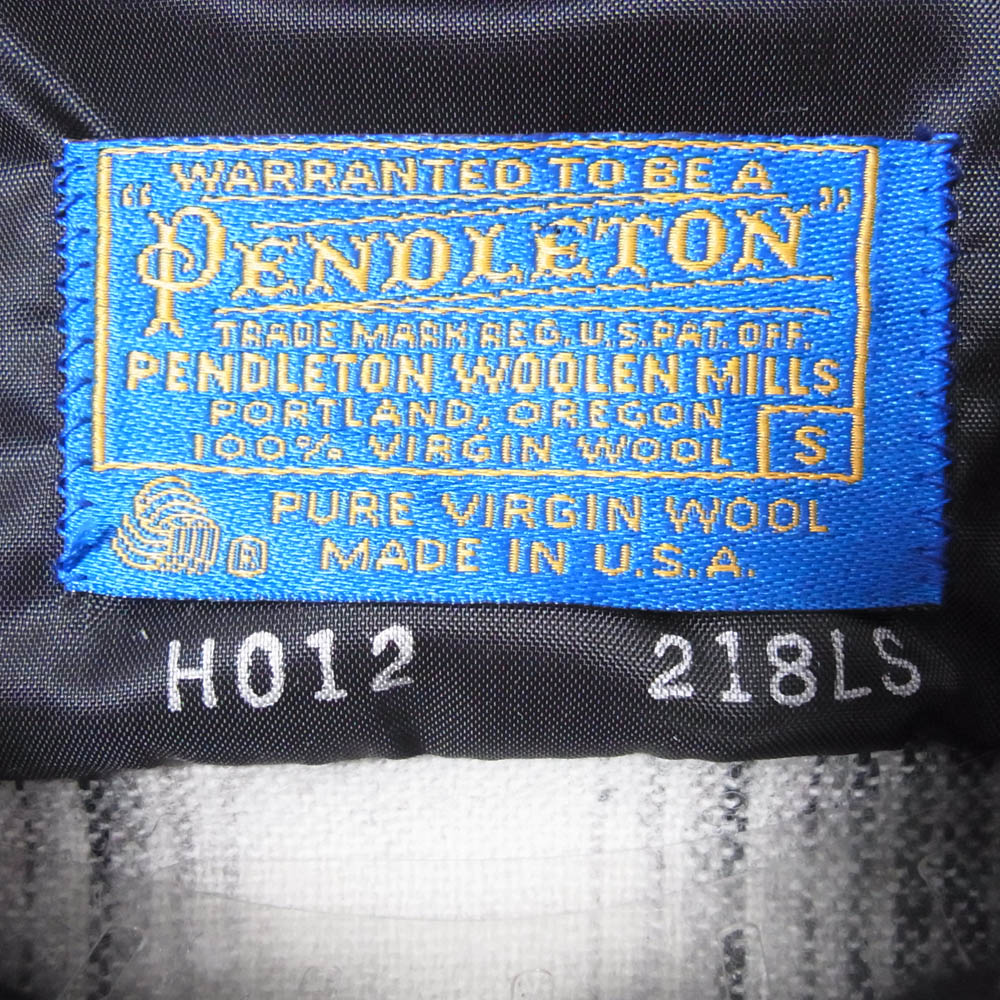 PENDLETON ペンドルトン Vintage ヴィンテージ 70s ウール 長袖 チェック シャツ ブラック系 S【中古】