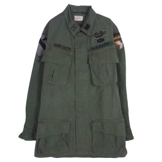 ユーエスアーミー DSA-100-67-C-3213 Vintage ヴィンテージ 60s 3rdタイプ 前期 米軍実物 ジャングル ファティーグ ジャケット カーキ系 CHEST/33,TU37【中古】