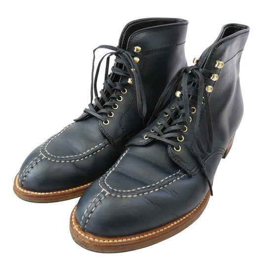 ALDEN オールデン バーニーズニューヨーク別注 クロムエクセル ネイビー タンカー ブーツ ブラック系 7.5【中古】