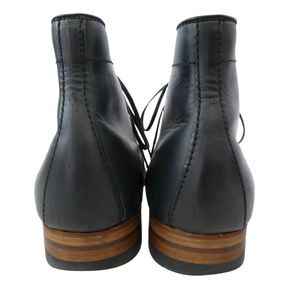 ALDEN オールデン バーニーズニューヨーク別注 クロムエクセル ネイビー タンカー ブーツ ブラック系 7.5【中古】