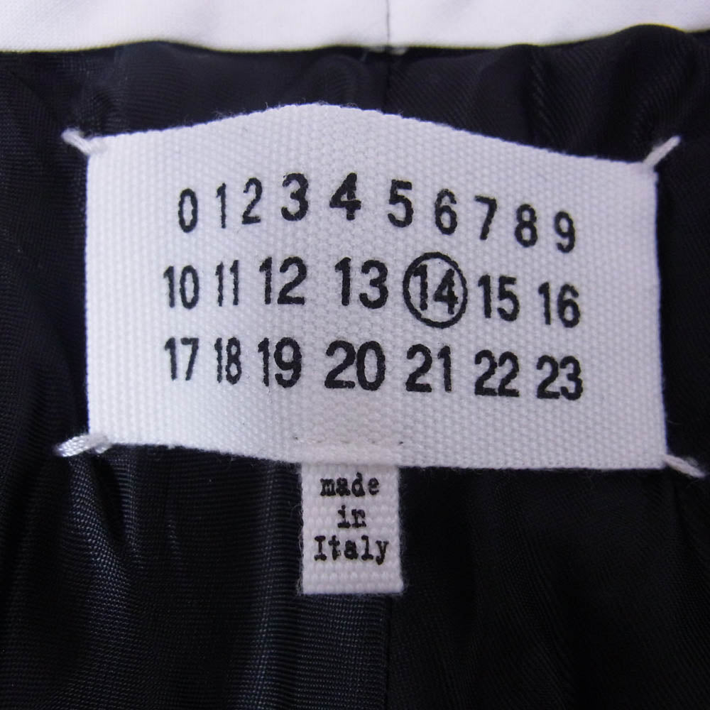MAISON MARGIELA メゾンマルジェラ 18AW S50KA0428 14ライン ボタンフライ スラックス パンツ ネイビー系 165/68A【中古】