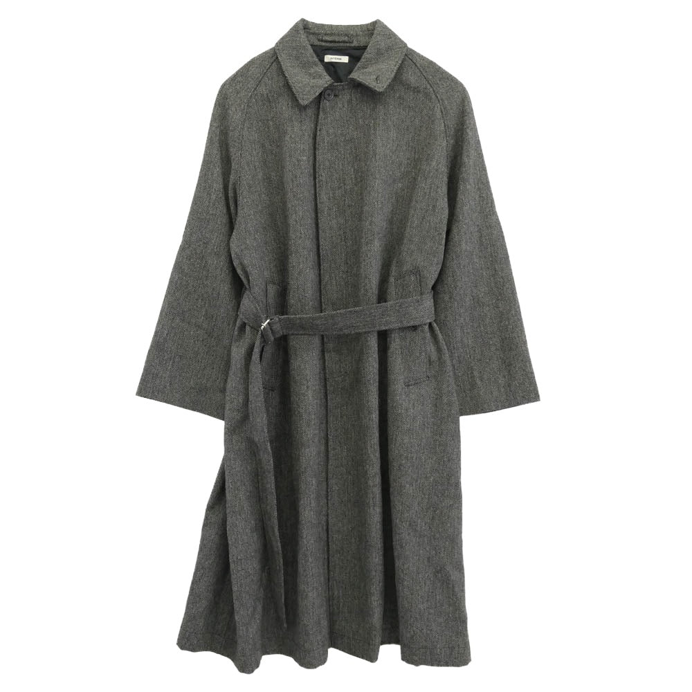 インテリム 22AW HYPER BIG LOVAT KIRK TWEED SINGLE RAGLAN BELTED OVER COAT シングル ラグラン コート グレー系 ブラック系 5【中古】