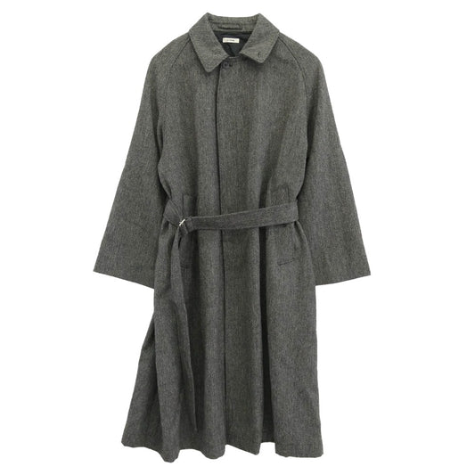インテリム 22AW HYPER BIG LOVAT KIRK TWEED SINGLE RAGLAN BELTED OVER COAT シングル ラグラン コート グレー系 ブラック系 5【中古】