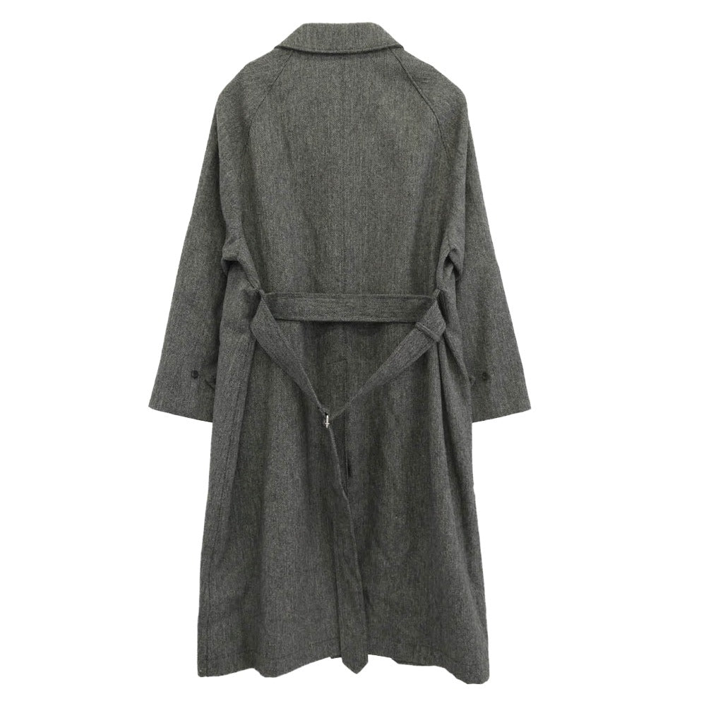インテリム 22AW HYPER BIG LOVAT KIRK TWEED SINGLE RAGLAN BELTED OVER COAT シングル ラグラン コート グレー系 ブラック系 5【中古】