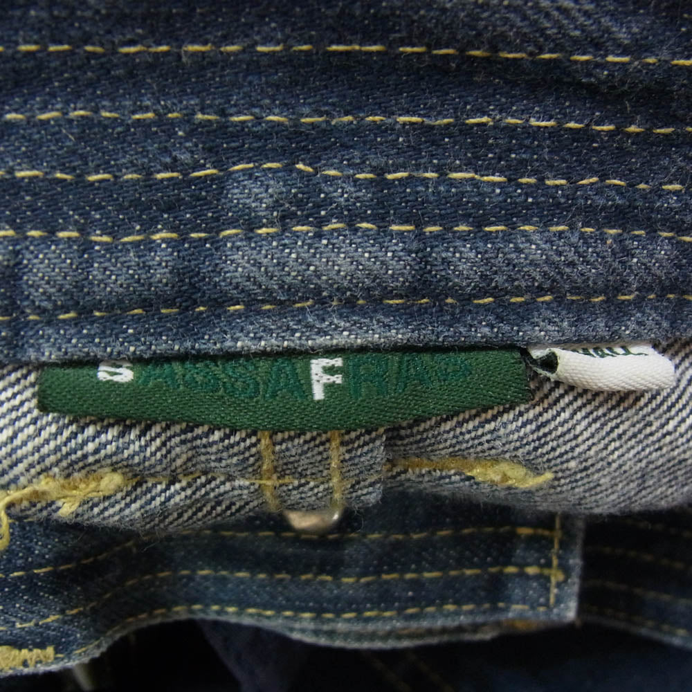 SASAFRAS ササフラス Fall Leaf Sprayer Pants フォールリーフ スプレイヤー デニムパンツ S インディゴブルー系 S【中古】