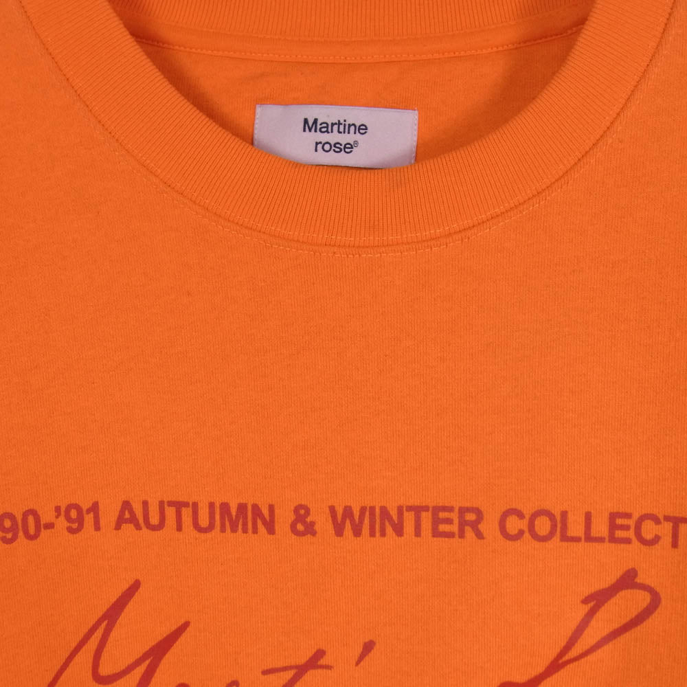MARTIN ROSE マーティンローズ ロゴ プリント プルオーバー スウェット トレーナー オレンジ系 L【中古】