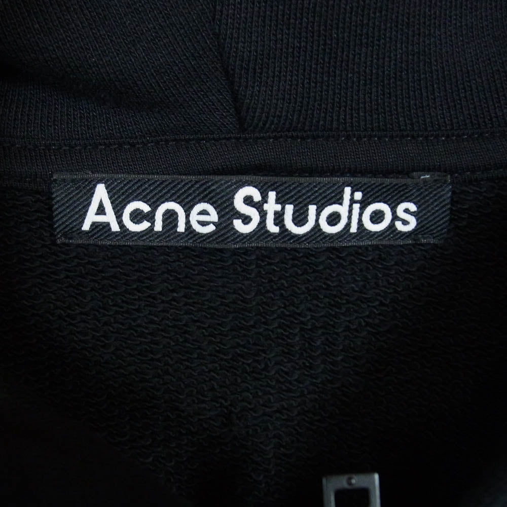 ACNE STUDIOS アクネストゥディオズ FA-UX-SWEA000185 Face フェイスロゴパッチ ジップ フーディー パーカー ブラック系 XXS【中古】