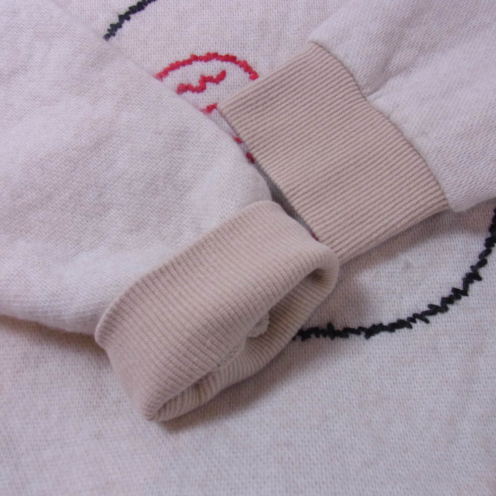 HYSTERIC GLAMOUR ヒステリックグラマー 24AW 01243CS05 RED EYE FLASH 刺繍 オーバーサイズ クルーネック スウェット ニット ベージュ系 FREE【中古】