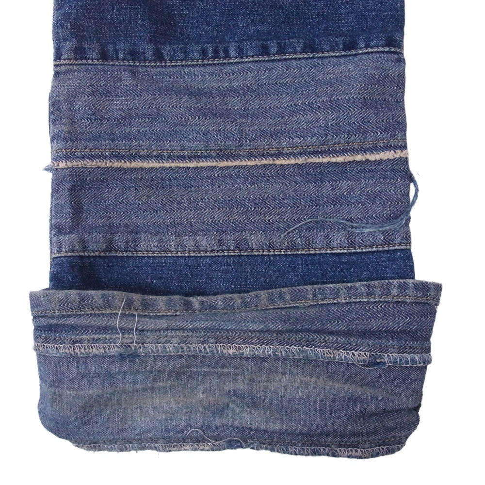HYSTERIC GLAMOUR ヒステリックグラマー 2AP-9632 00s KINKY JEANS ブーツカット ウミヘビ ツギハギ フレア ジーンズ デニム パンツ インディゴブルー系 M【中古】