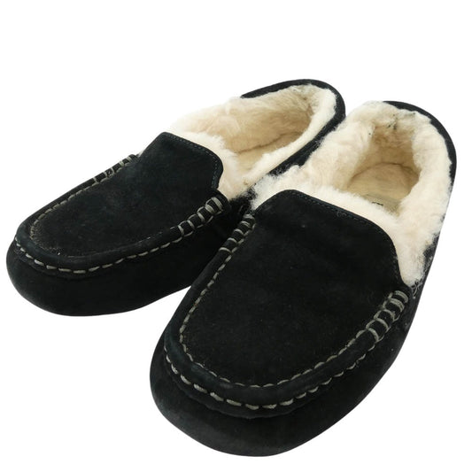 UGG アグ W ANSLEY レディース アンスレー スリッポン フラット シューズ ブラック系 24cm【中古】