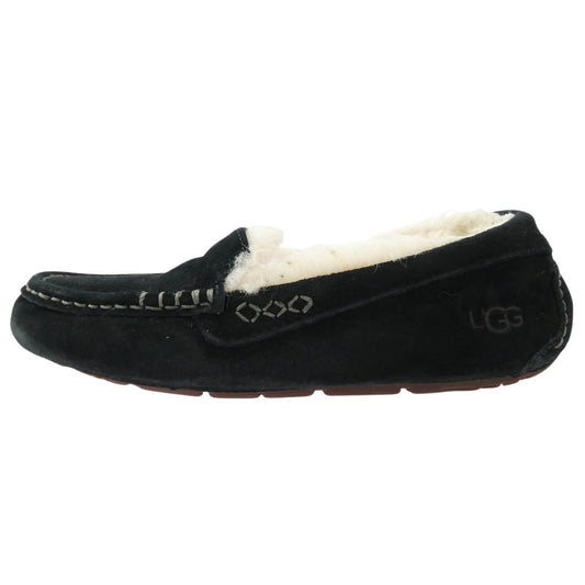 UGG アグ W ANSLEY レディース アンスレー スリッポン フラット シューズ ブラック系 24cm【中古】