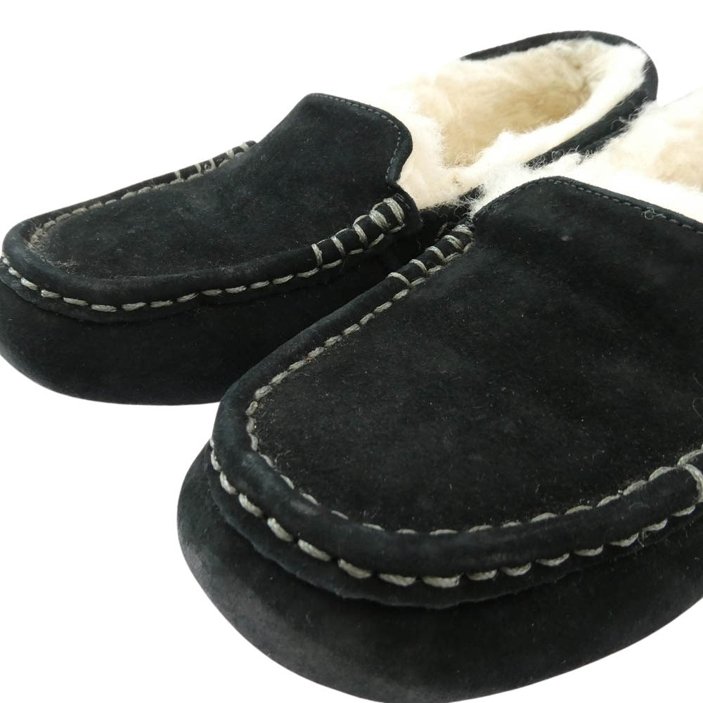 UGG アグ W ANSLEY レディース アンスレー スリッポン フラット シューズ ブラック系 24cm【中古】