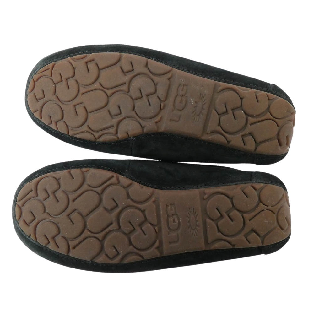 UGG アグ W ANSLEY レディース アンスレー スリッポン フラット シューズ ブラック系 24cm【中古】