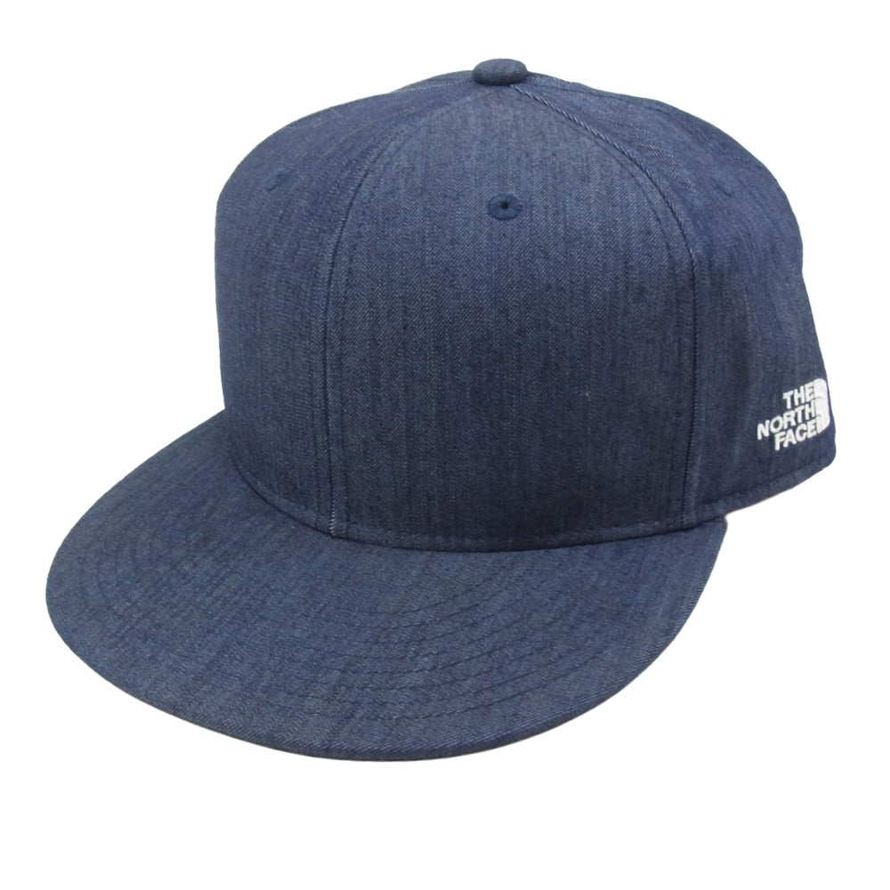 THE NORTH FACE ノースフェイス NN-42130 NYLON DENIM CAP ナイロンデニム キャップ 帽子 インディゴブルー系 FREE【美品】【中古】