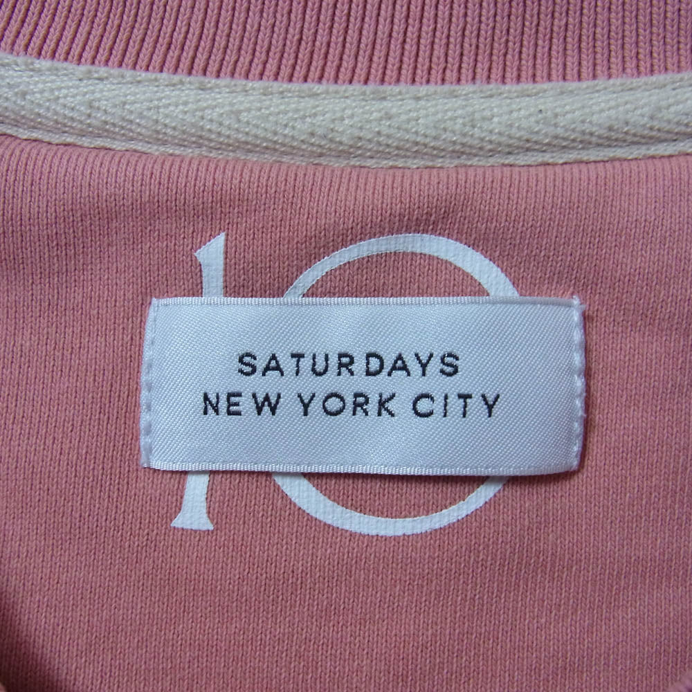 サタデーズ ニューヨークシティ 3212-343-2227 LOGO SWEAT ロゴプリント クルー スウェット ピンク系 L【中古】