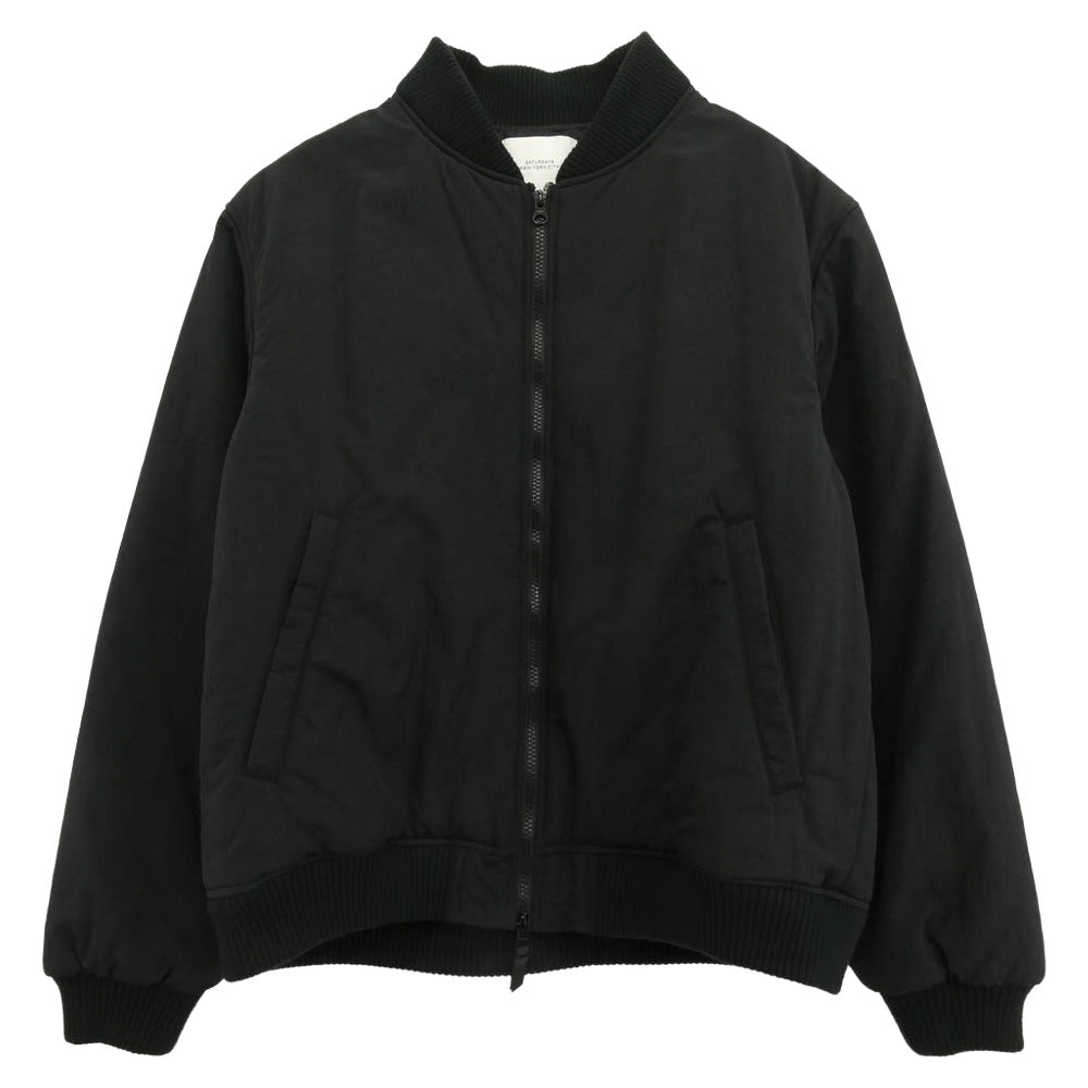 サタデーズ ニューヨークシティ BBL-74000-B PADDED ZIP BLOUSON 中綿 ボンバー ジャケット ブラック系 L【中古】