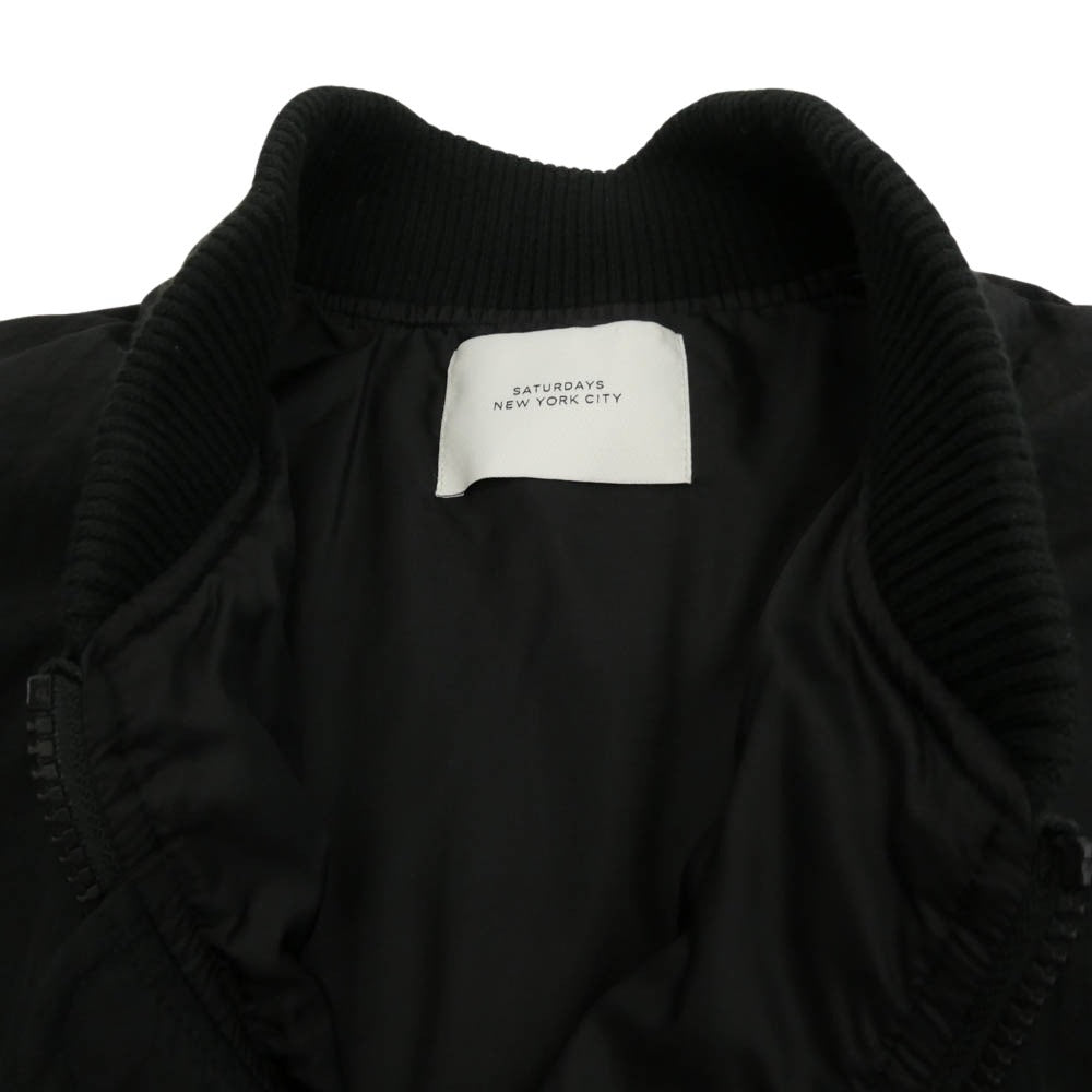 サタデーズ ニューヨークシティ BBL-74000-B PADDED ZIP BLOUSON 中綿 ボンバー ジャケット ブラック系 L【中古】