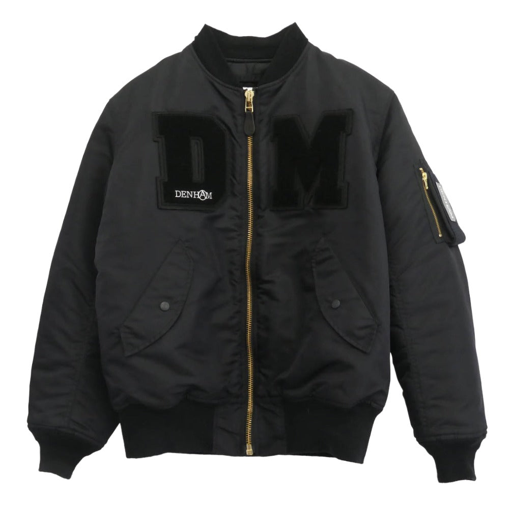 DENHAM デンハム 01-22-09-20-004 × Mountain Research マウンテンリサーチ ワッペン ボンバー ジャケット ブルゾン ブラック系 M【中古】