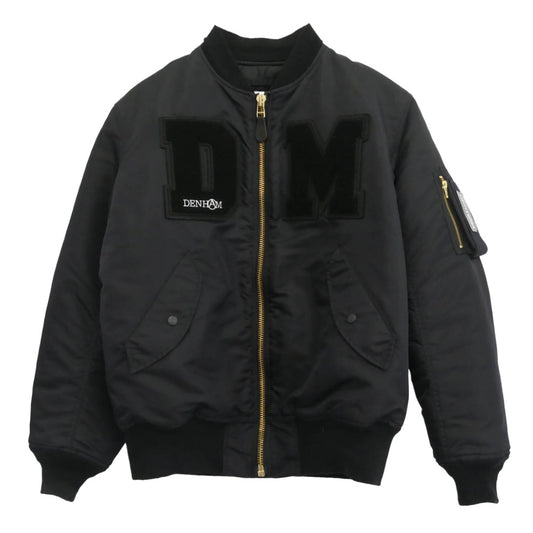 DENHAM デンハム 01-22-09-20-004 × Mountain Research マウンテンリサーチ ワッペン ボンバー ジャケット ブルゾン ブラック系 M【中古】