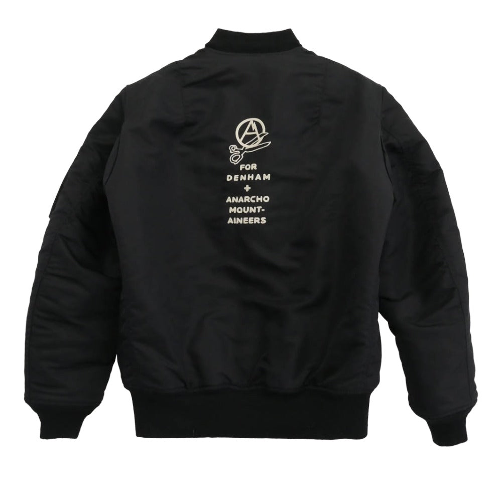 DENHAM デンハム 01-22-09-20-004 × Mountain Research マウンテンリサーチ ワッペン ボンバー ジャケット ブルゾン ブラック系 M【中古】