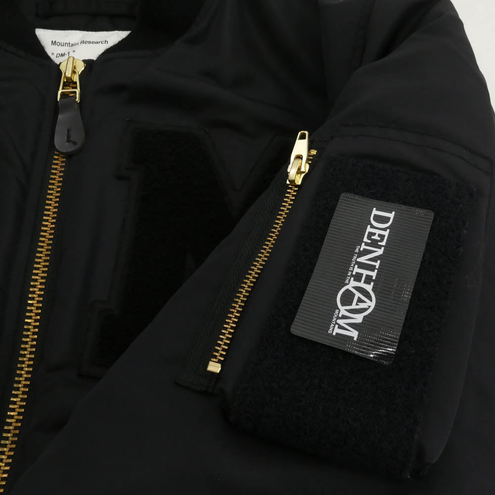 DENHAM デンハム 01-22-09-20-004 × Mountain Research マウンテンリサーチ ワッペン ボンバー ジャケット ブルゾン ブラック系 M【中古】