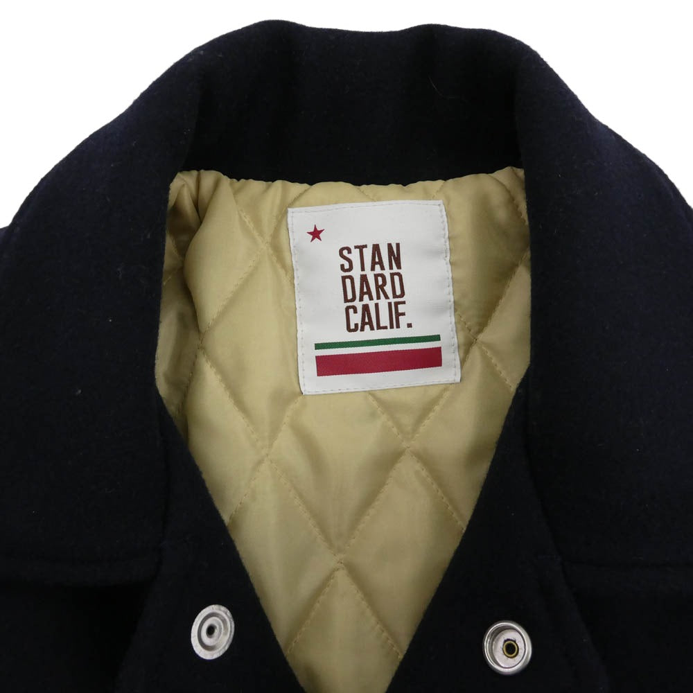 STANDARD CALIFORNIA スタンダードカリフォルニア 22AW SD VARSITY JACKET フェルトパッチ 刺繍 メルトン バーシティ ジャケット ネイビー系 XL【中古】
