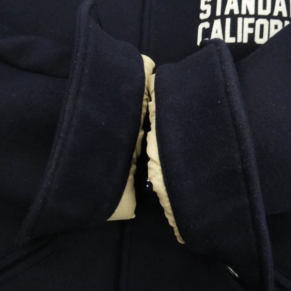 STANDARD CALIFORNIA スタンダードカリフォルニア 22AW SD VARSITY JACKET フェルトパッチ 刺繍 メルトン バーシティ ジャケット ネイビー系 XL【中古】