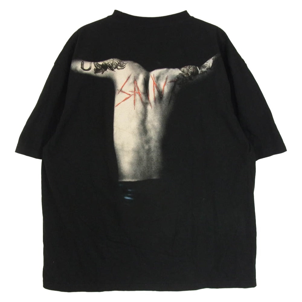 SAINT MICHAEL セントマイケル × 黒夢 × 河村康輔 プリント 半袖 Tシャツ カットソー ブラック系 XL【中古】