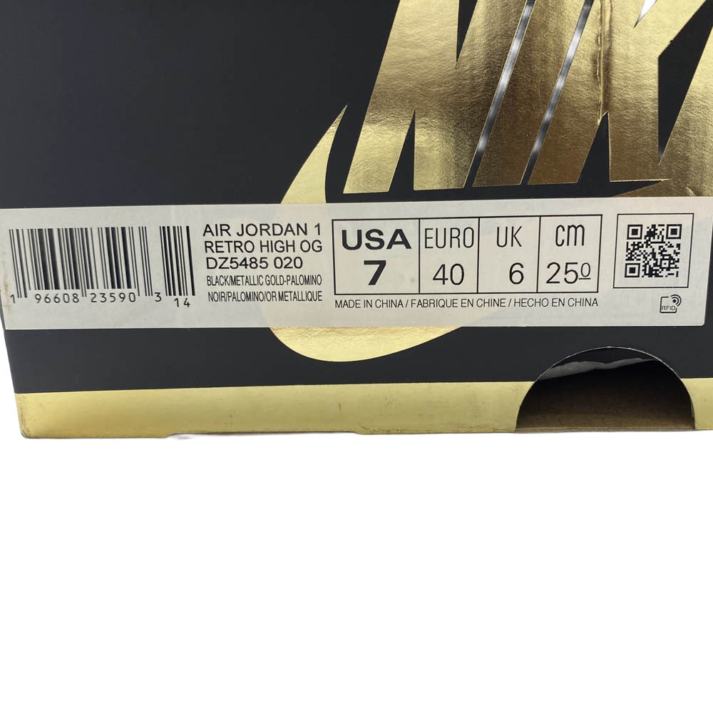 NIKE ナイキ DZ5485-020 Air Jordan 1 Retro High OG Palomino エアジョーダン1 レトロ ハイ OG パロミノ ハイカット スニーカー シューズ ブラック系 25cm【中古】