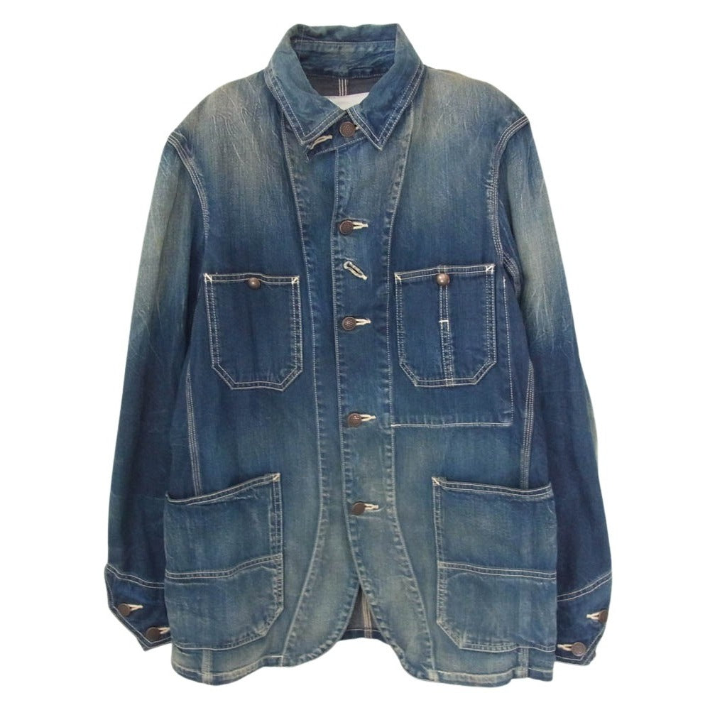 marka マーカ デニム ヴィンテージ加工 カバーオール インディゴブルー系 1【中古】