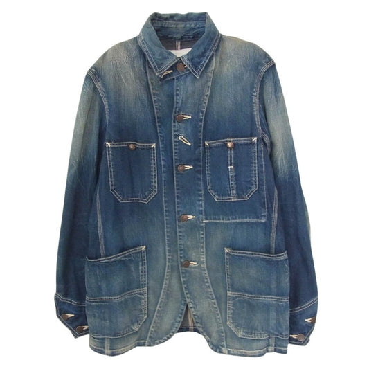 marka マーカ デニム ヴィンテージ加工 カバーオール インディゴブルー系 1【中古】