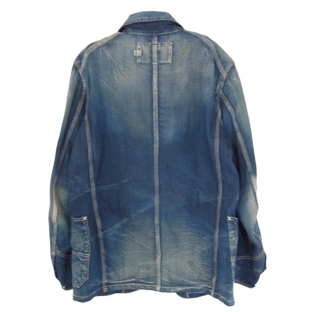 marka マーカ デニム ヴィンテージ加工 カバーオール インディゴブルー系 1【中古】
