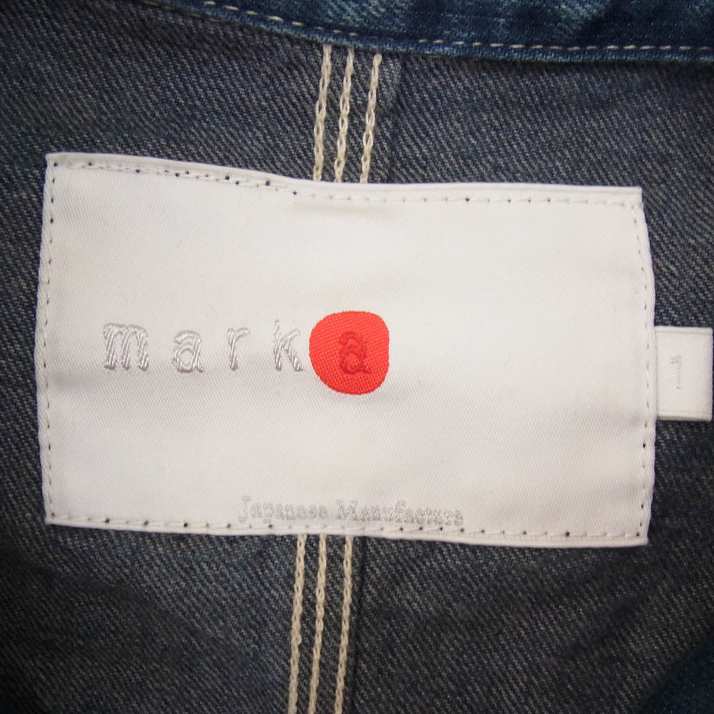 marka マーカ デニム ヴィンテージ加工 カバーオール インディゴブルー系 1【中古】