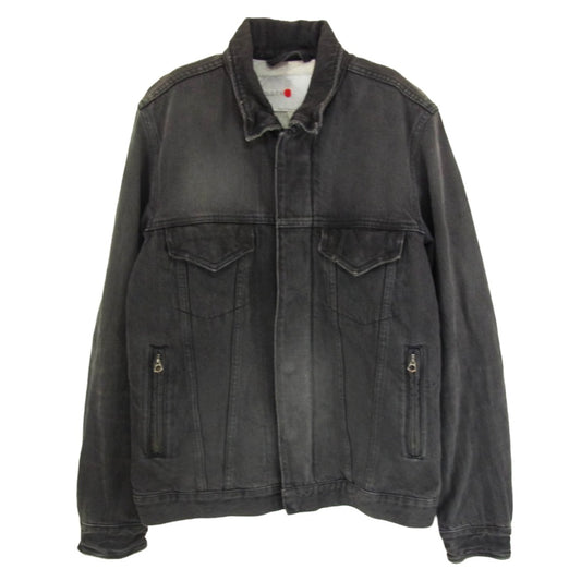 marka マーカ コットン 無地 コットン ジップアップ デニム ジャケット ブラック系 2【中古】