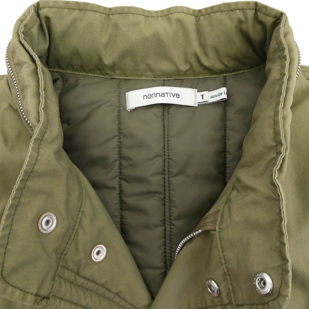 nonnative ノンネイティブ NN-JU2601 TROOPER PUFF COAT C/N OXFORD トルーパー 中綿 ミリタリー コート カーキ系 1【中古】