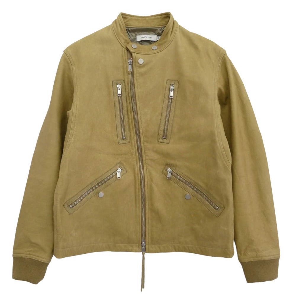 nonnative ノンネイティブ MN-J3610 RIDER BLOUSON COW LEATHER カウレザー ライダース ジャケット イエロー系 2【中古】