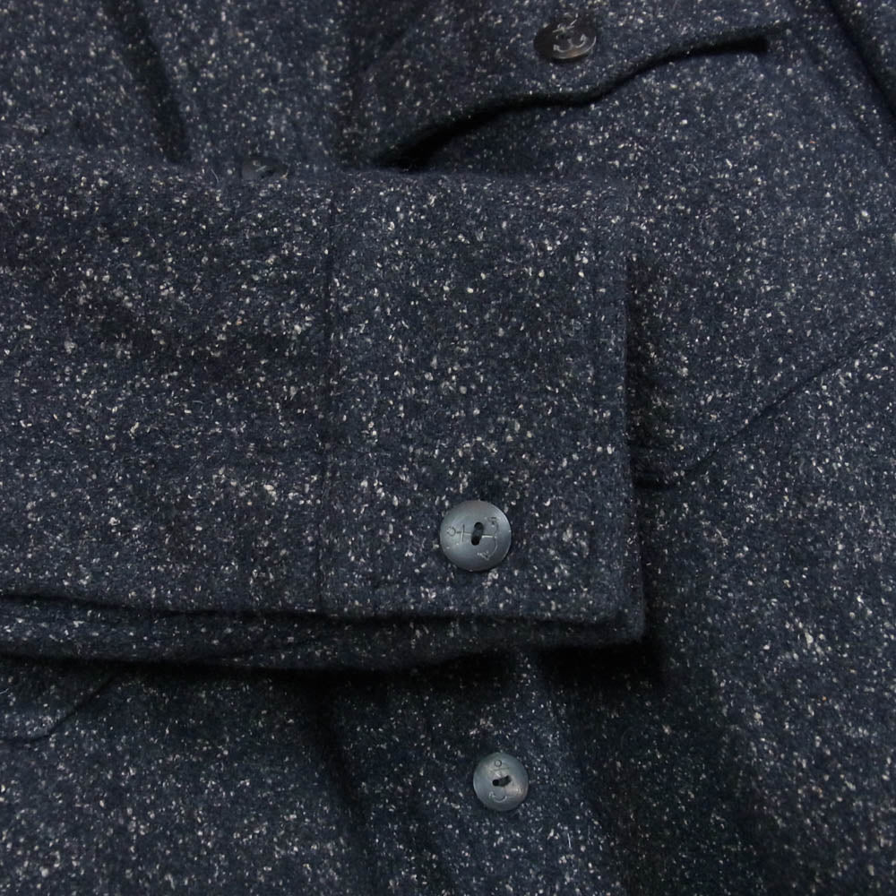 RRL ダブルアールエル CPO ウールネップ 長袖 ワーク シャツ ブラック系 M【中古】