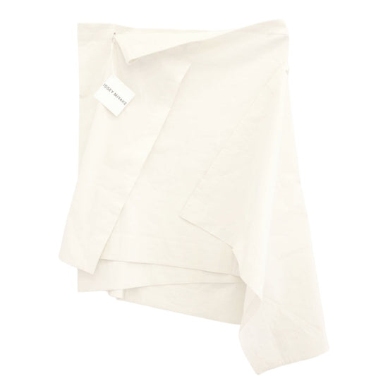 ISSEY MIYAKE イッセイミヤケ IM53FJ034 COLLAPSING SCULPTURE ストレッチ 変形 スカート オフホワイト系【極上美品】【中古】