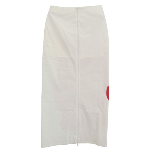 ISSEY MIYAKE イッセイミヤケ IM53FG010 Knit As Represented ニット プリント スカート オフホワイト系 マルチカラー系【極上美品】【中古】