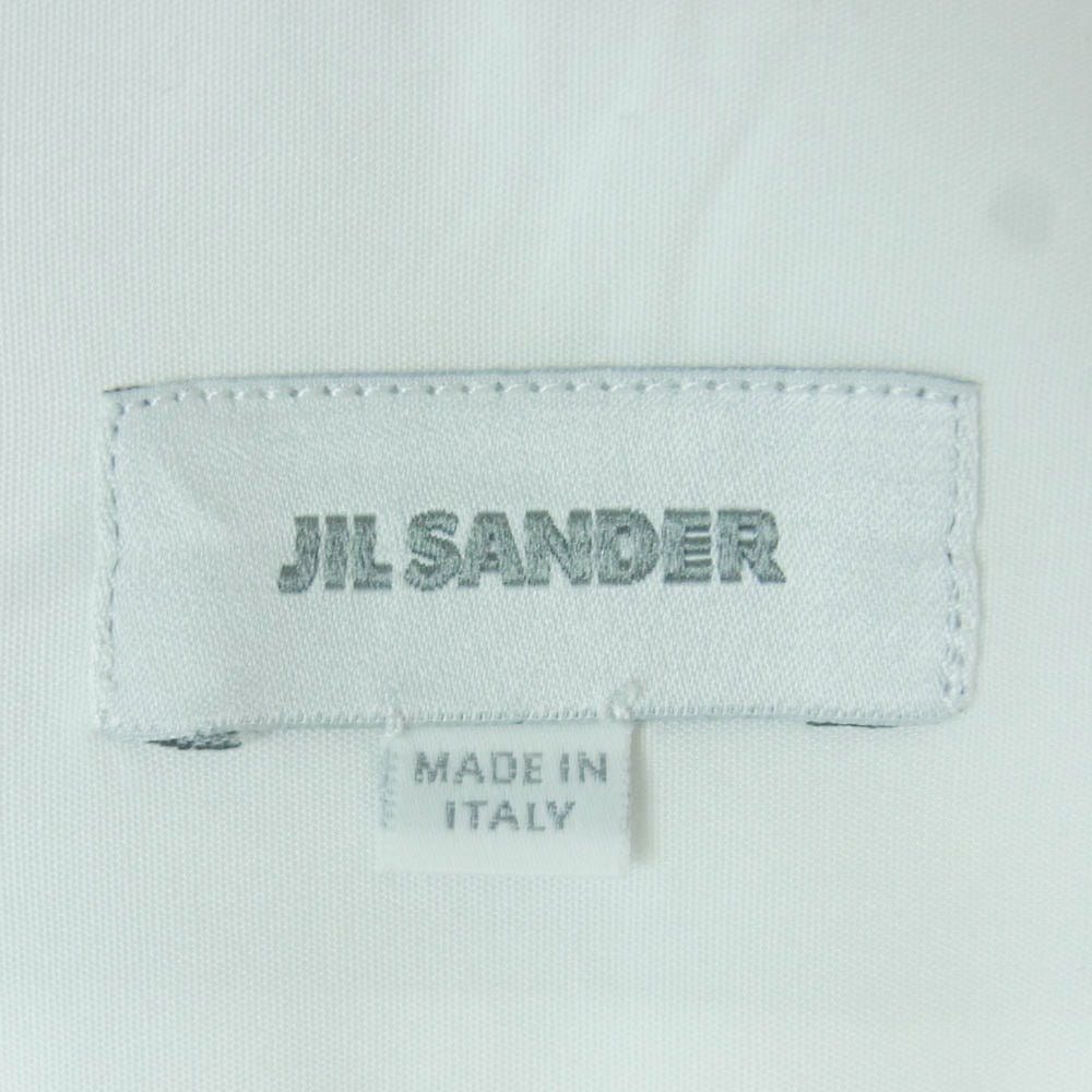 JIL SANDER ジルサンダー イタリア製 ボタンダウン 長袖 プレーン ドレスシャツ コットン ホワイト系 40【中古】