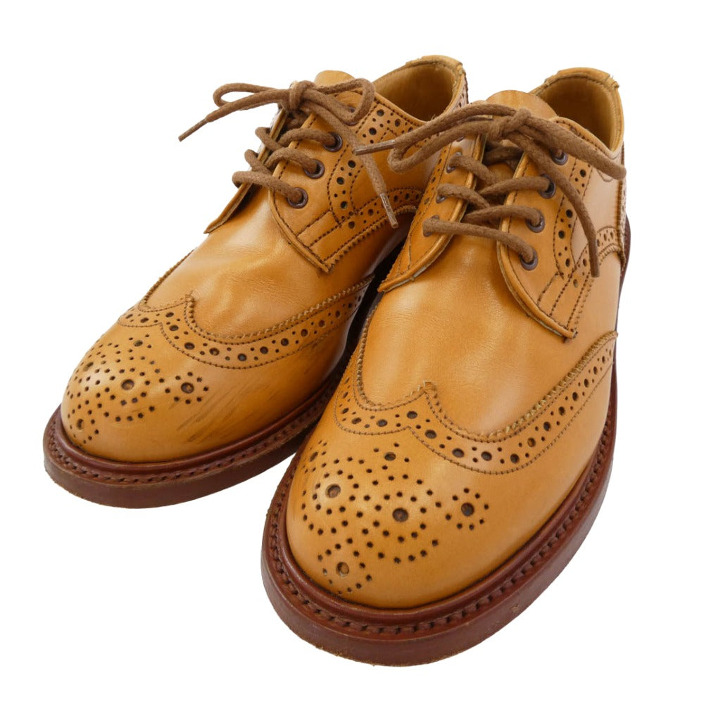 Tricker's トリッカーズ L5633 BOURTON バートン ウイングチップ シューズ レザーソール エイコン レディース ライトブラウン系 3.5-4【中古】