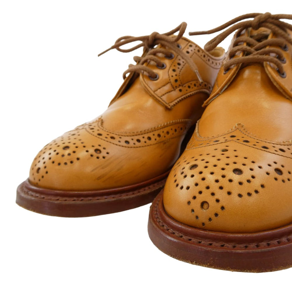 Tricker's トリッカーズ L5633 BOURTON バートン ウイングチップ シューズ レザーソール エイコン レディース ライトブラウン系 3.5-4【中古】