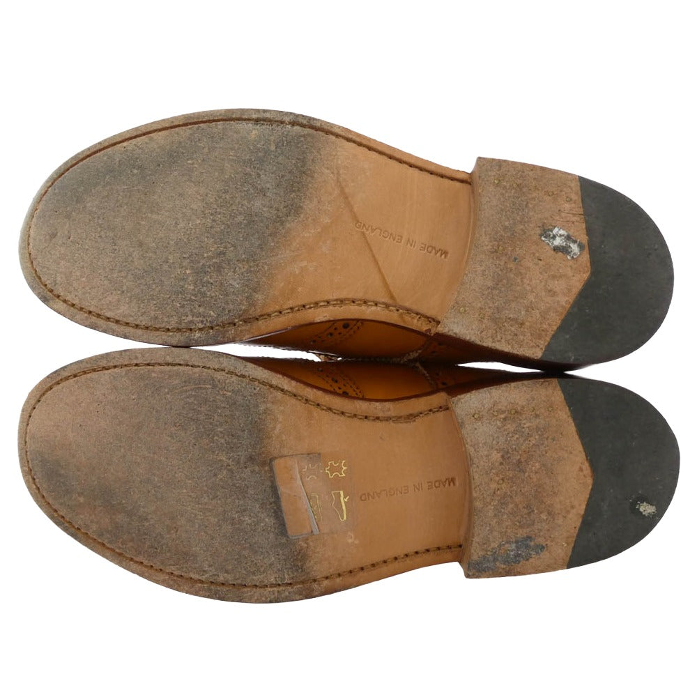 Tricker's トリッカーズ L5633 BOURTON バートン ウイングチップ シューズ レザーソール エイコン レディース ライトブラウン系 3.5-4【中古】