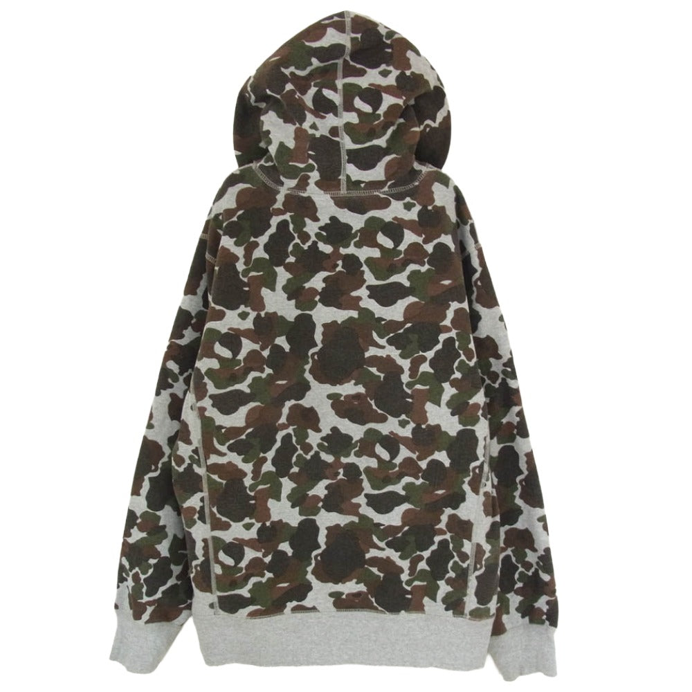 Supreme シュプリーム 12AW Box Logo Hooded Sweatshirt CAMO ボックス ロゴ フーデッド スウェットシャツ パーカー カモフラ グレー系 M【中古】