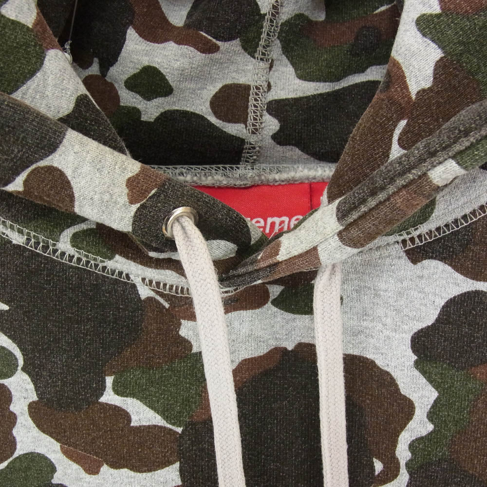 Supreme シュプリーム 12AW Box Logo Hooded Sweatshirt CAMO ボックス ロゴ フーデッド スウェットシャツ パーカー カモフラ グレー系 M【中古】